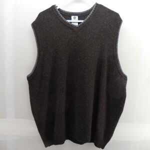 Vintage Columbia Sweater Vest Mens XL Gray 100% Shetland Wool Classic Outdoors